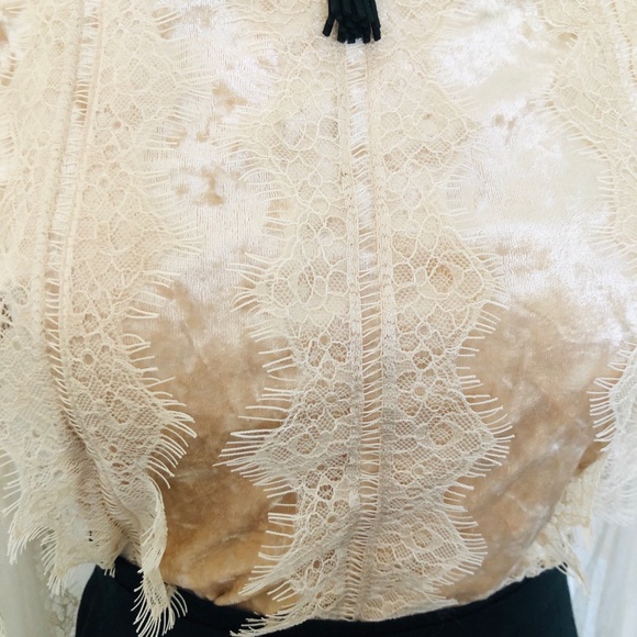 Ruffled Velvet Blouse - Picture 4 of 7